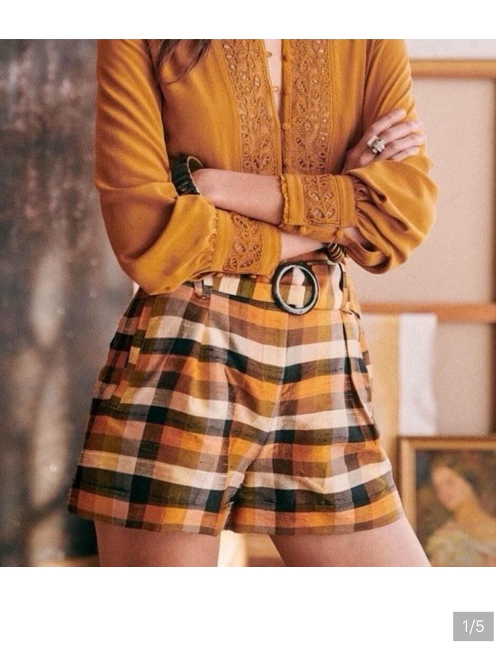Sezane Rome silk shorts